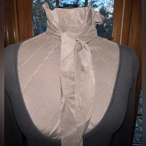 Cop Copine “Nora” top, VGUC, taupe and black, long sleeved, size S/M